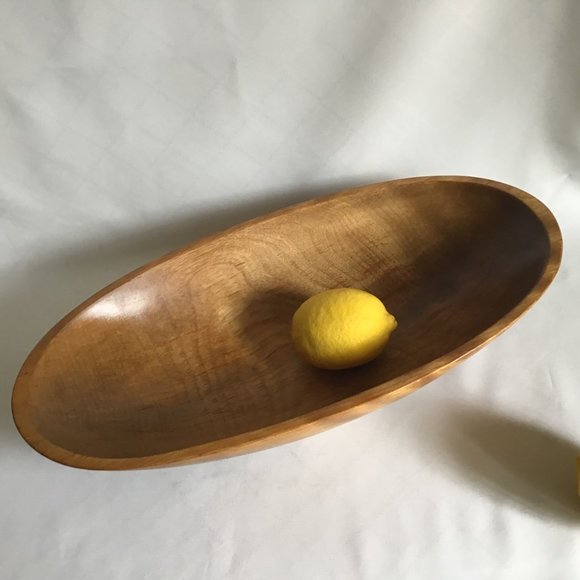 Vintage Baribocraft  Large Oblong Wood Bowl - Picture 3 of 9